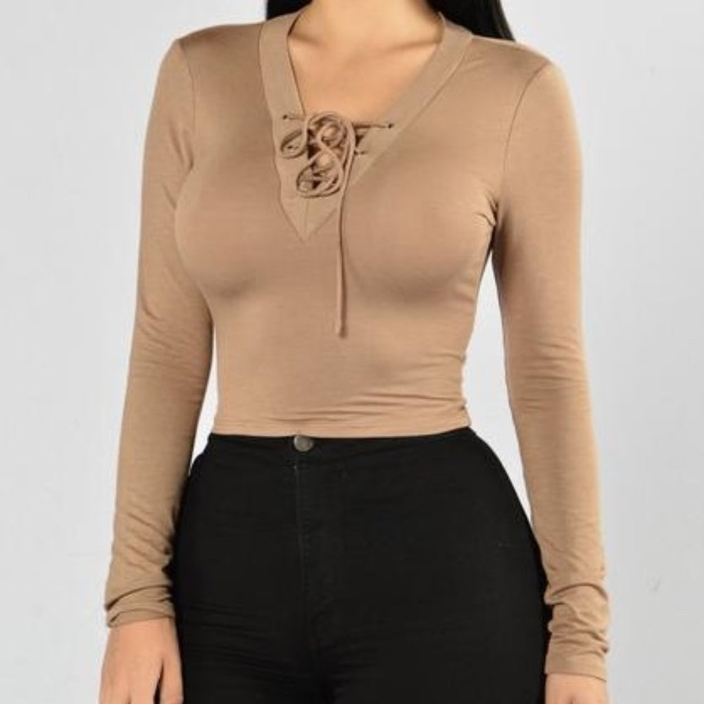 FashionNova Brown Top Size M